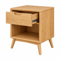 Table de chevet 45 x 40 x 60 cm en bois chêne naturel avec tiroir style scandinave