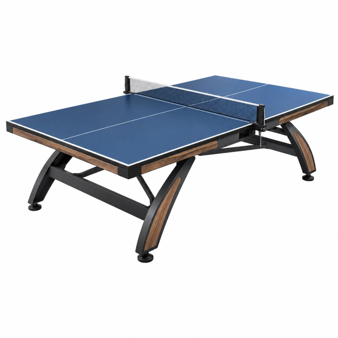 Table de tennis de table 274 x 152.5 x 76 cm acier bois bleu noir style contemporain