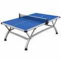 Table de tennis de table 274 x 152 x 76 cm bleue en métal pliable avec filet