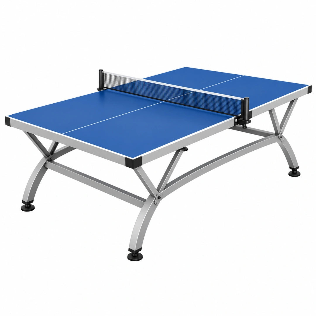 Table de tennis de table 274 x 152 x 76 cm bleue en métal pliable avec filet