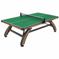 Table de tennis de table 274 x 152.5 x 76 cm plateau vert cadre bois et métal style contemporain